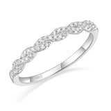 Load image into Gallery viewer, 925 Sterling Silver Twisted Rope Eternity Band Half Circle Moissanite Rings for Women