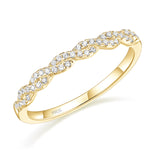 Load image into Gallery viewer, 925 Sterling Silver Twisted Rope Eternity Band Half Circle Moissanite Rings for Women