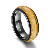 Load image into Gallery viewer, Fashion Male Jewelry 8mm Dual Guitar String and Gold Wire Tungsten Carbide Rings for Men Wedding Engagement