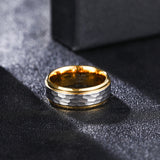 Load image into Gallery viewer, Fashion Jewelry 8mm Gold Plated Hammered Tungsten Carbide Ring for Men Wedding Engagement