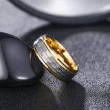 Load image into Gallery viewer, Fashion Jewelry 8mm Gold Plated Hammered Tungsten Carbide Ring for Men Wedding Engagement