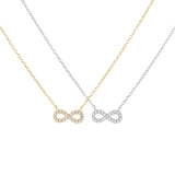 Load image into Gallery viewer, OAHLAN Fine Jewellery Simple Style 8 Shaped 925 Sterling Silver Necklace with Zircon for Women Party Anniversary Gifts