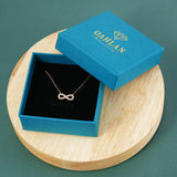 Load image into Gallery viewer, OAHLAN Fine Jewellery Simple Style 8 Shaped 925 Sterling Silver Necklace with Zircon for Women Party Anniversary Gifts