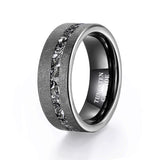 Load image into Gallery viewer, Fashion Jewelry 8mm Black Sand Bottom Aluminum Inlay Tungsten Carbide Rings for Men Wedding Engagement