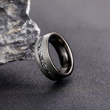 Load image into Gallery viewer, Fashion Jewelry 8mm Black Sand Bottom Aluminum Inlay Tungsten Carbide Rings for Men Wedding Engagement