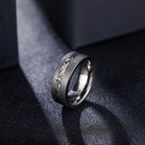 Load image into Gallery viewer, Fashion Jewelry 8mm Black Sand Bottom Aluminum Inlay Tungsten Carbide Rings for Men Wedding Engagement