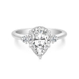 Load image into Gallery viewer, OAHLAN Fine Jewellery Wholesale Pear Cut S925 Sterling Silver Ring with Cubic Zircon for Women Wedding Party Engagement Gift