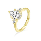 Load image into Gallery viewer, OAHLAN Fine Jewellery Wholesale Pear Cut S925 Sterling Silver Ring with Cubic Zircon for Women Wedding Party Engagement Gift