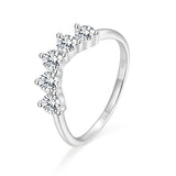 Load image into Gallery viewer, OAHLAN Fine Jewellery Wholesale 0.5ct Round Cut VVS1 925 Sterling Silver Moissanite Rings for Women Wedding Engagement