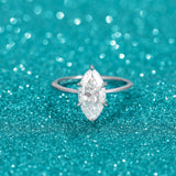 Load image into Gallery viewer, OAHLAN Fine Jewellery 2ct Marquise Cut Moissanite 925 Sterling Silver Ring for Women Anniversary Engagement Wedding