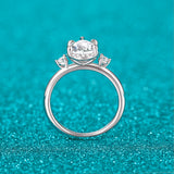 Load image into Gallery viewer, OAHLAN Fine Jewellery Wholesale Pear Cut S925 Sterling Silver Ring with Cubic Zircon for Women Wedding Party Engagement Gift