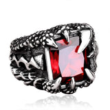 Load image into Gallery viewer, Trend Retro Stainless Steel Inlay Fashion Jewelry Rings Personality Rock Stainless Steel Zircon Viking Ring for Men