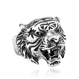 Load image into Gallery viewer, Stainless Steel Vintage Men Ring Personality Tiger Head Punk Ring