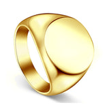 Load image into Gallery viewer, Fashion Simple Gold Dome High Polished Men&#39;s Stainless Steel Ring