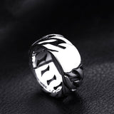 Load image into Gallery viewer, Men Vintage High Polished Stainless Steel Designer Ring