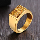 Load image into Gallery viewer, Men&#39;s Jewelry Ornament High Polished 24K Gold Plated Casting Stainless Steel Rings for Men