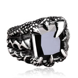 Load image into Gallery viewer, Trend Retro Stainless Steel Inlay Fashion Jewelry Rings Personality Rock Stainless Steel Zircon Viking Ring for Men