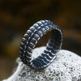 Load image into Gallery viewer, Stainless Steel Men Ring Wholesale Retro Dragon Scale Ring