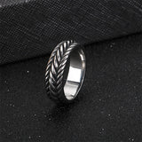 Load image into Gallery viewer, Men Stainless Steel Jewelry Punk Twist Chain Ring Wholesale