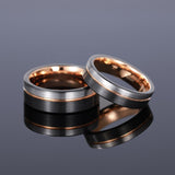 Load image into Gallery viewer, 6mm Inlay Tungsten Ring Thin Groove Line Brushed Tungsten Wedding Band