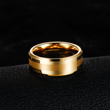 Load image into Gallery viewer, 8mm 24K Gold Plated Brushed Tungsten Carbide Ring for Men Wedding Band Wholesale