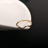 Load image into Gallery viewer, Stainless Steel Wave Pattern Ring Jewelry Plating 18K Gold Geometrically Irregular Abstract Shaped Women Rings