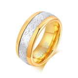 Load image into Gallery viewer, Customized 8mm Gold Plated Tungsten Carbide Embossed Ring Men Wedding Band Wholesale