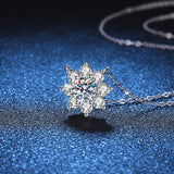 Load image into Gallery viewer, 6.5mm Fashion Luxury Jewelry Round Cut Eight Petal Sunflower Pendant 925 Sterling Silver Zirconia Necklaces for Women