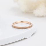 Load image into Gallery viewer, Ringsmaker 2mm Thin Tungsten Carbide Ring Women Rose Gold Frosted Matt Wedding Bands