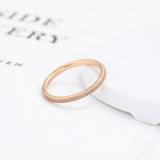 Load image into Gallery viewer, Ringsmaker 2mm Thin Tungsten Carbide Ring Women Rose Gold Frosted Matt Wedding Bands