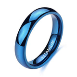 Load image into Gallery viewer, Ringsmaker 4mm Men Women Titanium Rings Blue Engagement Wedding Bands