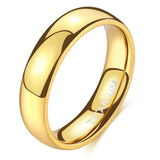 Load image into Gallery viewer, Ringsmaker 6mm Gold Color Titanium Band Rings Dome High Polished