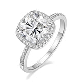 Load image into Gallery viewer, Ringsmaker 3.5Ct 925 Sterling Silver Ring Cushion Cut Cubic Zirconia Women Engagement Bands