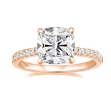 Load image into Gallery viewer, Ringsmaker 3.5Ct Rose Gold 925 Sterling Silver Rings Cushion Cut Cubic Zirconia CZ Women Engagement Bands