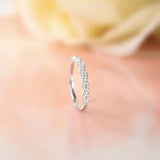 Load image into Gallery viewer, Ringsmaker 925 Sterling Silver Ring Women Cubic Zirconia Twisted Rope Eternity Ring