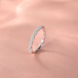 Load image into Gallery viewer, Ringsmaker 925 Sterling Silver Ring Women Cubic Zirconia Twisted Rope Eternity Ring