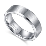 Load image into Gallery viewer, Ringsmaker 6mm Brushed Tungsten Rings Silver Men Tungsten Carbide Ring Wedding Rings