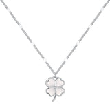 Load image into Gallery viewer, Fashion Jewelry 925 Sterling Silver Clavicle Chain Necklace Creative Opal Four Leaf Clover Pendant Necklace for Women Girls Gift