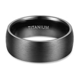 Load image into Gallery viewer, Fashion Jewelry Anniversary Gifts 8mm Brushed Simple Black Color Titanium Ring Men Women Wedding Engagement Band