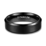 Load image into Gallery viewer, Fashion Jewelry 6mm Titanium Ring Men Women Black Matte Wedding Engagement Band Brushed Unisex Couple Rings