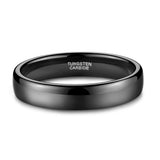 Load image into Gallery viewer, Ringsmaker 4mm Black Color Men Women Tungsten Rings High Polished Wedding Bands