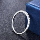 Load image into Gallery viewer, Ringsmaker 2mm 925 Sterling Silver Rings Women Cubic Zirconia Eternity Ring