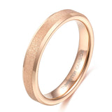 Load image into Gallery viewer, Ringsmaker 4mm Frosted Tungsten Carbide Rings Rose Gold Women Matte Ring