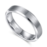 Load image into Gallery viewer, Ringsmaker 4mm Brushed Tungsten Rings Silver Men Tungsten Carbide Ring Wedding Rings