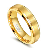 Load image into Gallery viewer, Ringsmaker 6mm Tungsten Ring 24K Gold Plated Brushed Ring Wedding Bands