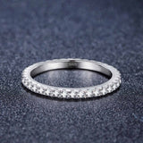 Load image into Gallery viewer, Ringsmaker Trendy 2mm 925 Sterling Silver Ring Women Cubic Zirconia Stackable Eternity Ring