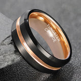 Load image into Gallery viewer, Ringsmaker 8mm Rose Gold Tungsten Carbide Rings Women Brushed Wedding Bands