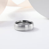 Load image into Gallery viewer, Ringsmaker 8mm Domed Tungsten Carbide Ring Men Silver Color Brushed Wedding Bands