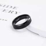 Load image into Gallery viewer, Ringsmaker 6mm Black Gun Plated Tungsten Carbide Rings Men Women Brushed Engagement Bands