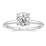 Load image into Gallery viewer, 1.5ct Round Cut Moissanite Solitaire Engagement Ring